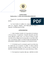 AC5010-2022 Radicación N° 11001-02-03-000-2022-03562-00: Demandado Establecido en El Pagaré Es La Ciudad de Pasto