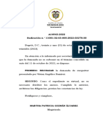 AC4963-2022 Radicación N.° 11001-02-03-000-2022-03278-00: SEGUNDO: Como El