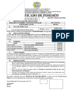 Certificado de Posesion Nº 377 Yari Huarhua, Julian Exp. Nº 23252, 24283 -2022