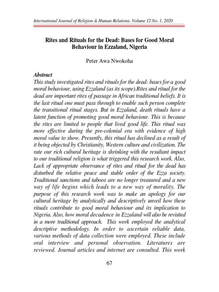 Ezzaland's Death Rituals and Morality | PDF | Rituals | Death