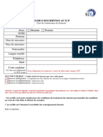 Fiche Inscription TCF