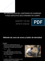 Determinacion Del Contenido de Humedad y Peso Especifico