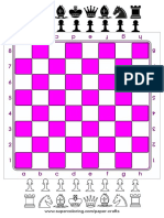 Printable Violet Chess Board With Pieces Template Paper Craft