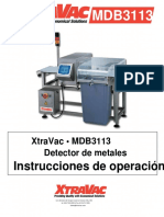 XtraVac MDB3113 Belted-Metal-Detector-Operation Manual Traducion