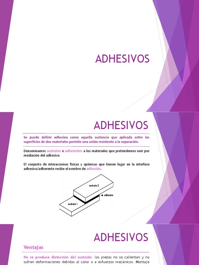 Clase 7 - Adhesivos | PDF | Adhesión | Polímeros