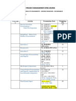 Fall2022 - EMEM507 PM - Grading Scheme - Schedule of Assignments - MOODLE Deadlines - Deliverables - Updated