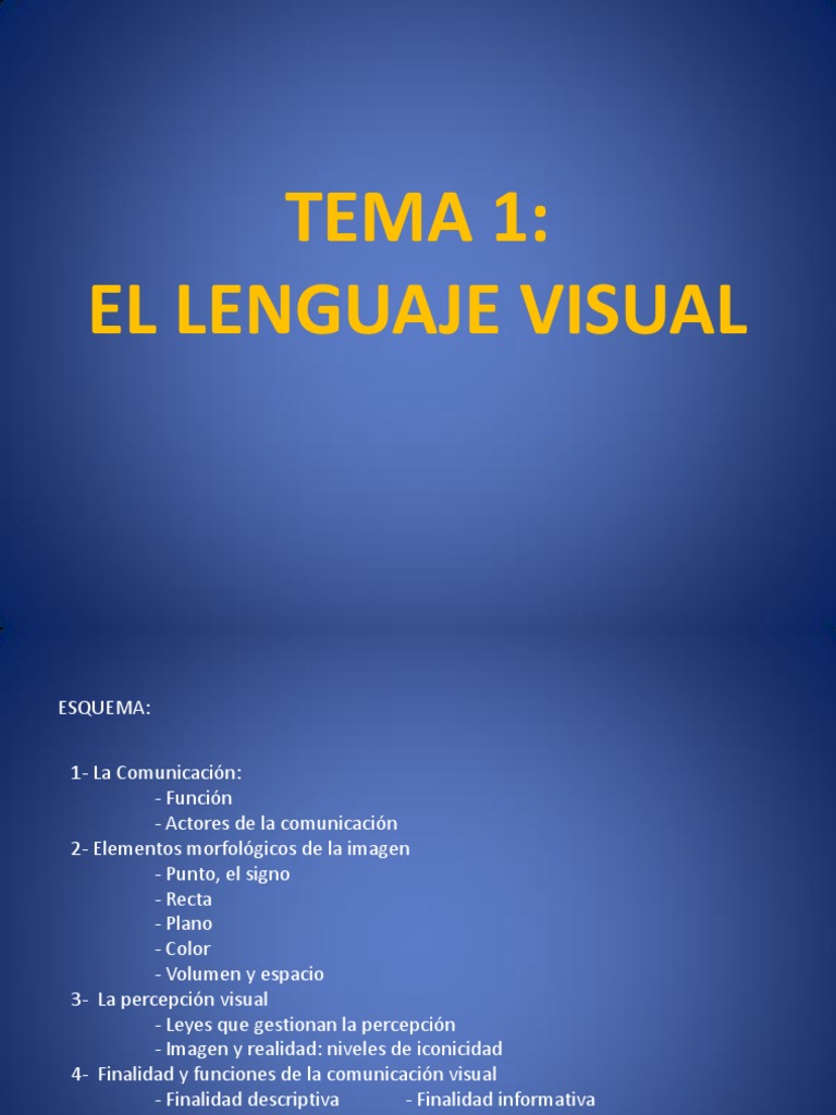 Funciones y Elementos del Lenguaje Visual | PDF | Comunicación | Imagen
