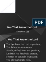 You That Know The Lord (SDA Hymnal #583)