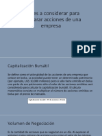 Indices para Comparar Acciones de Una Empresa