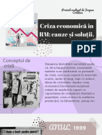 Proiect Realiyat de Jerpan Cristina: Criza Economică În RM: Cauze Și Soluții