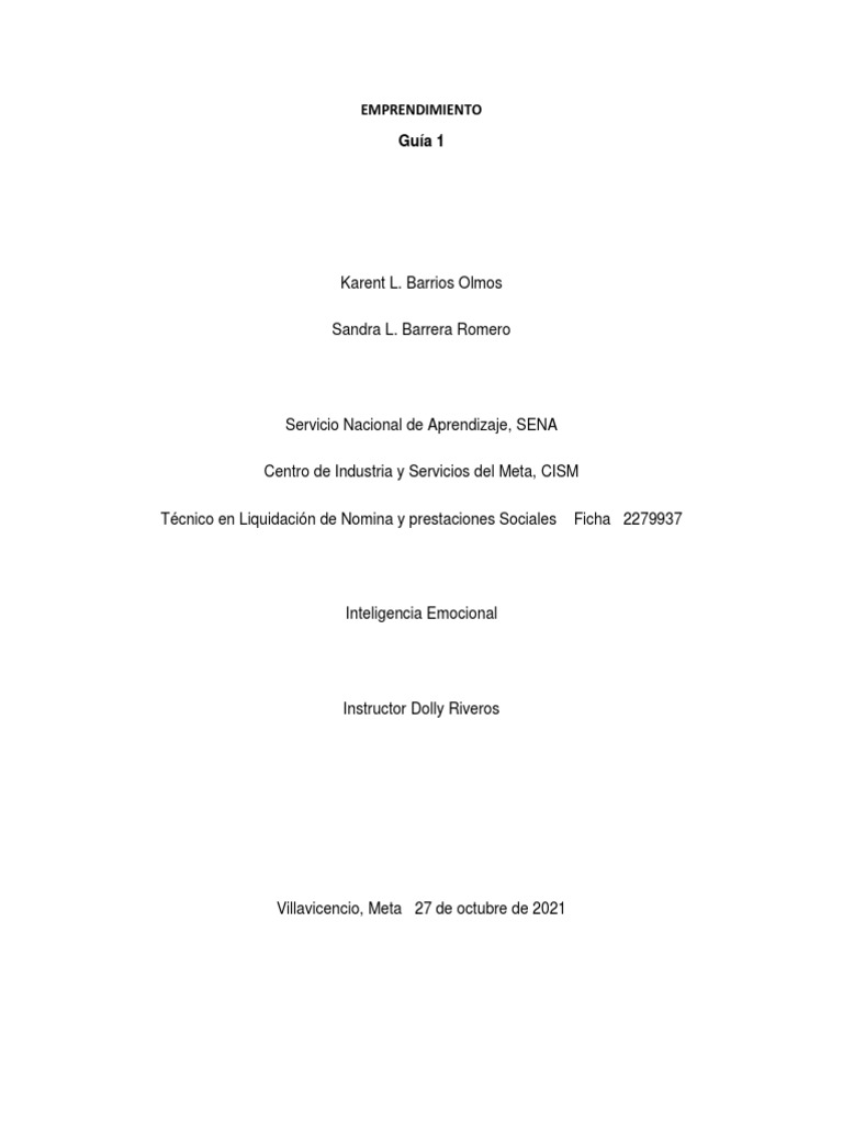 Guía de Inteligencia Emocional para Emprendedores | PDF | Las emociones ...