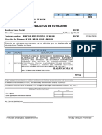 Solicitud de cotización para estudios de proyecto vial