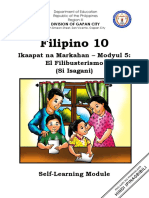 Filipino 10: Ikaapat Na Markahan - Modyul 5: El Filibusterismo (Si Isagani)