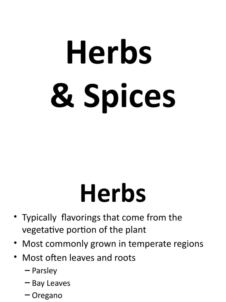Herbs and Spices PDF