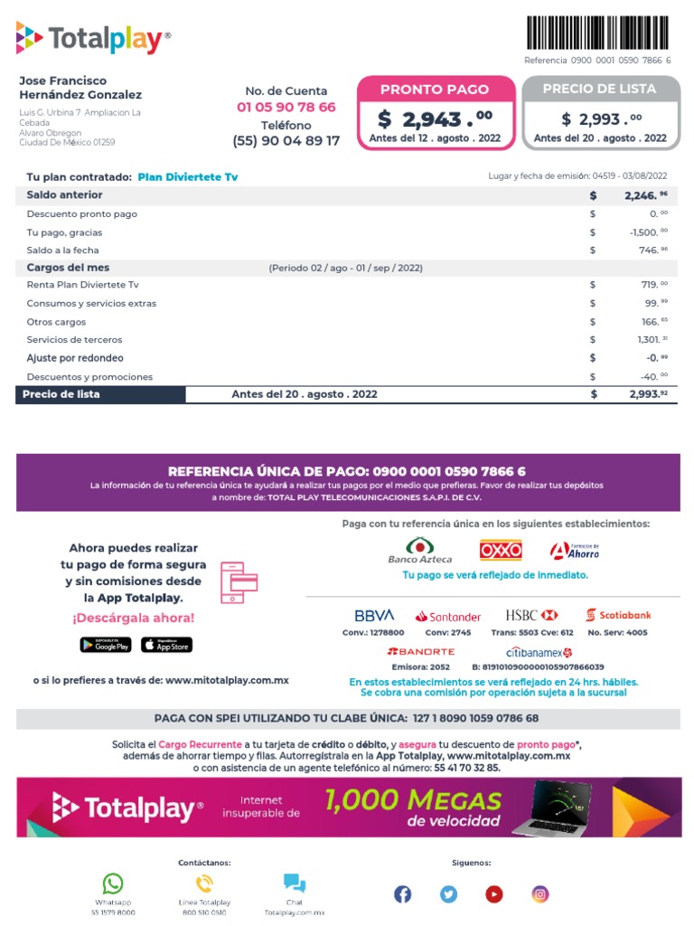 Recibo Izzi Jose | PDF | Bancario | Tecnología financiera