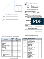 SF 9 - ES Learner's Progress Report Card