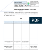 Plan para La Vigilancia, Prevencion y Control de Covid-19