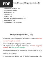 Experiments & Design of Experiments (Doe)