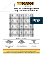 Sopa de Letras de Tecnologias de La Informacion y La Comunicacion - 13