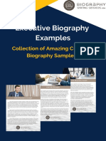 Executive Biography Examples Collection of Amazing C-Level Biography Samples