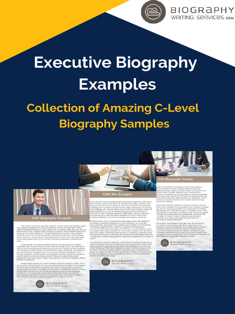C-Level Executive Biography Samples | PDF