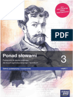 Ponad Słowami - Język Polski 3 Cz. 1