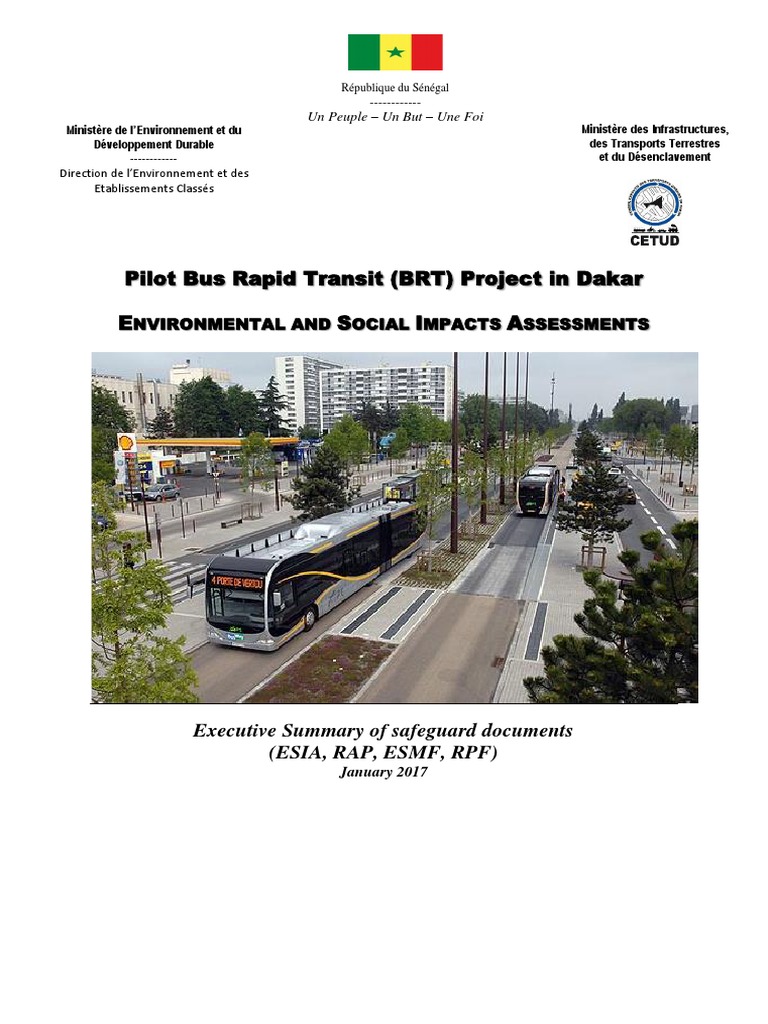 Dakar BRT Project Environmental & Social Impact PDF Environmental
