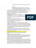 Cuestionario de Conocimiento General Sobre El Conflicto Armado en Colombia