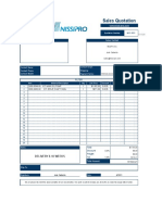 NissiPro Inc. Sales Quotation for Oil Pump and Drive Shaft Seal Kits