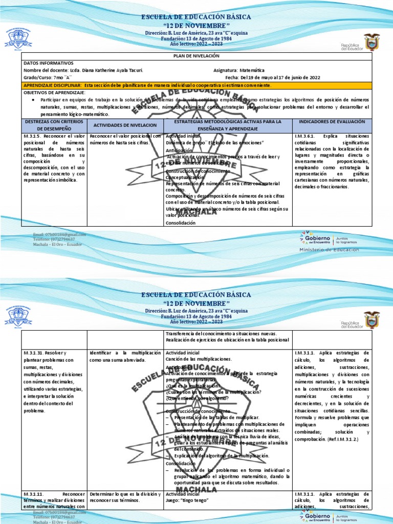 7mo Nivelacion Micro Matematica | PDF | División (Matemáticas ...