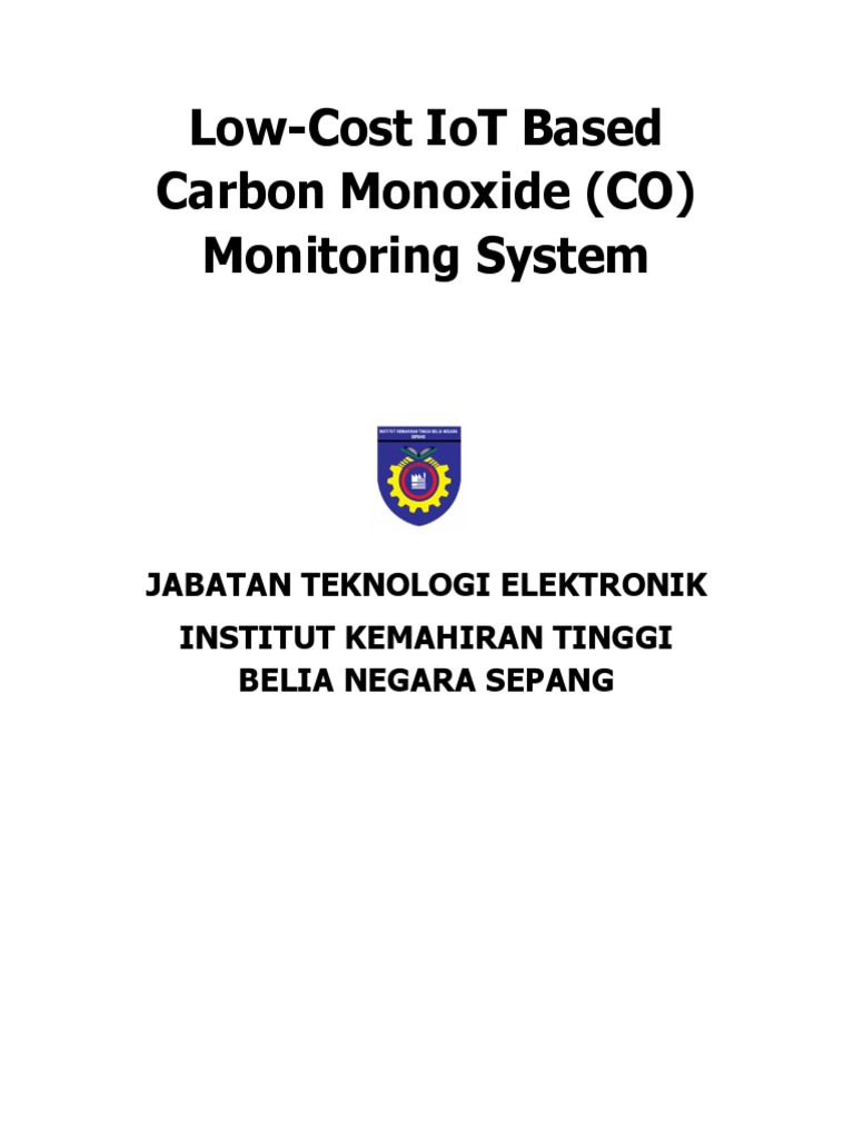 IoT Carbon Monoxide Monitoring System | PDF | Internet Of Things ...