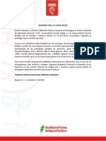 Polémica Felicitación de Partido Comunes A Daniel Ortega Por Cuestionadas Elecciones