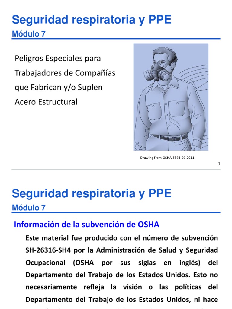 Proteccion respiratoria osha 1910 134 pdf administraci n de