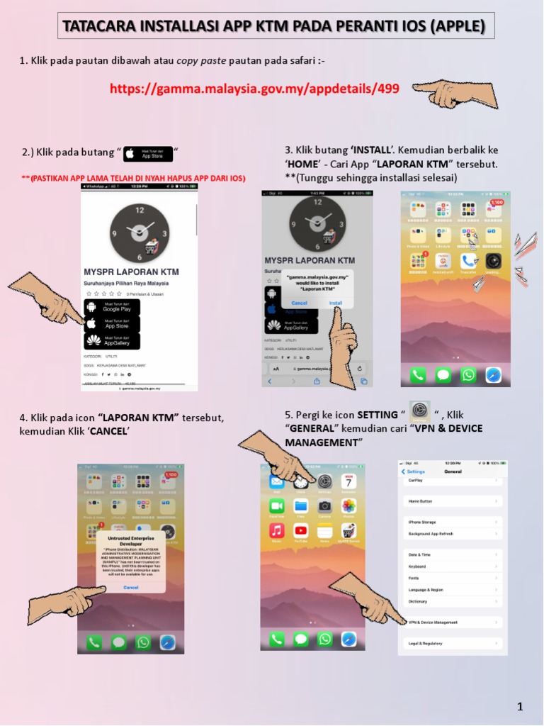 Panduan Installasi App KTM iOS | PDF