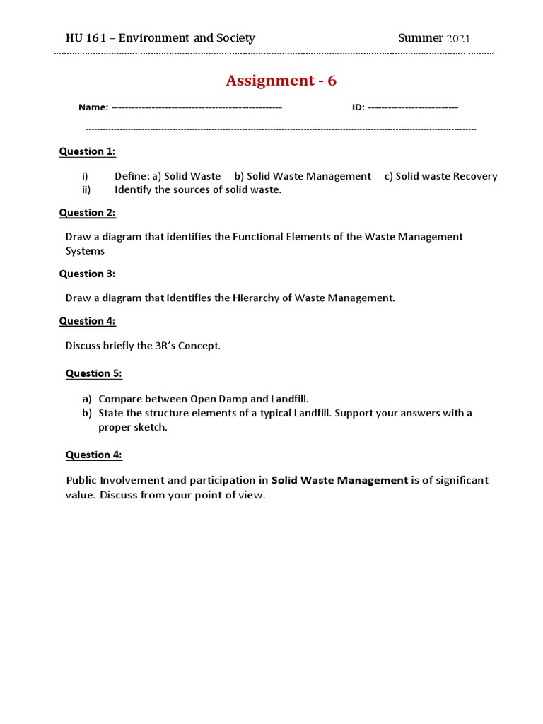 Assignment 6 | PDF