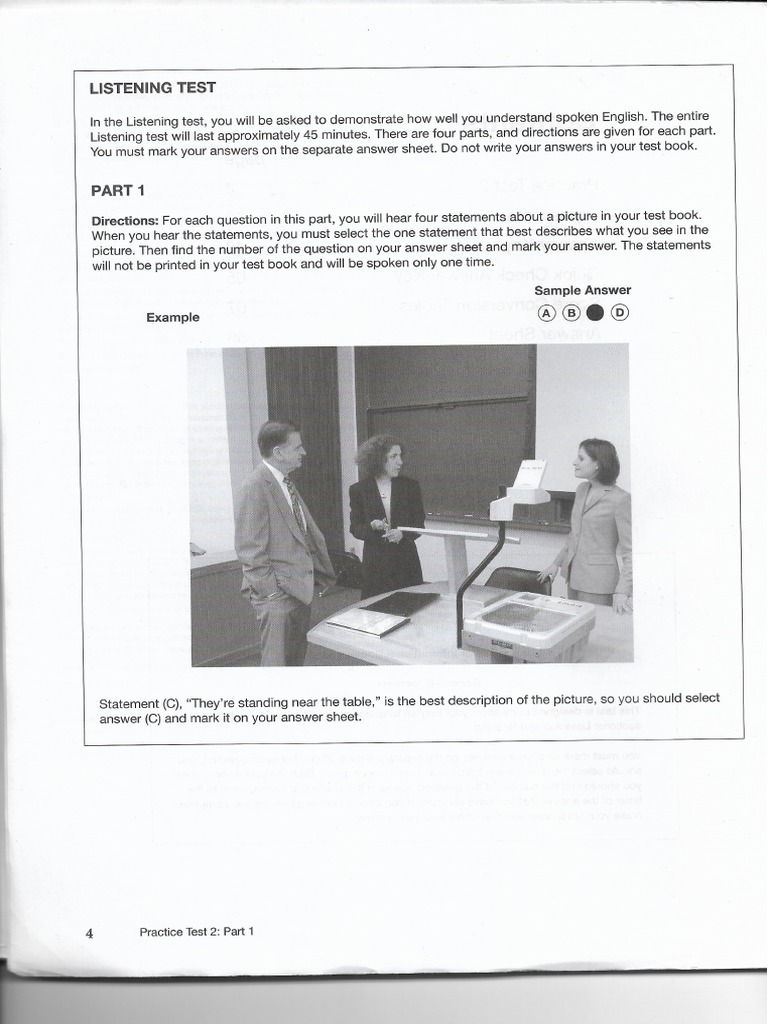 Listening Test Part 1 | PDF