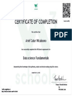 Certificate of Completion Data Science