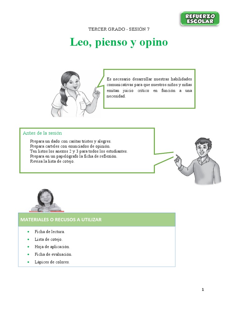 Leo, Pienso y Opinosesión 7 | PDF