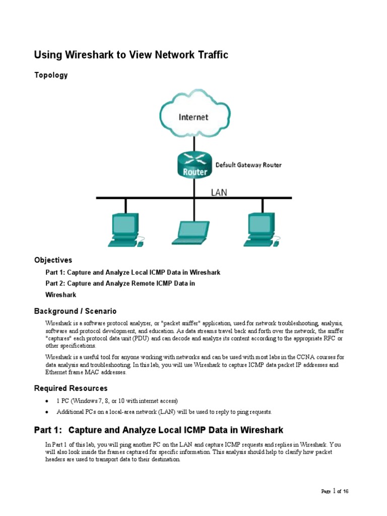 Wireshark ICMP Data Capture Guide | PDF | Internet Protocols | Computer ...