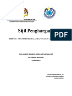 Sijil Penghargaan: Setinggi - Tinggi Penghargaan Dan Ucapan Tahniah Kepada