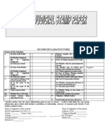 Student Income Declaration Form