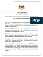 03.02.22 Kenyataan Media Yab PM - Tvet Pilihan Pertama Kerjaya