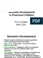 Lecture 10 Semantic Development in Preschool Children