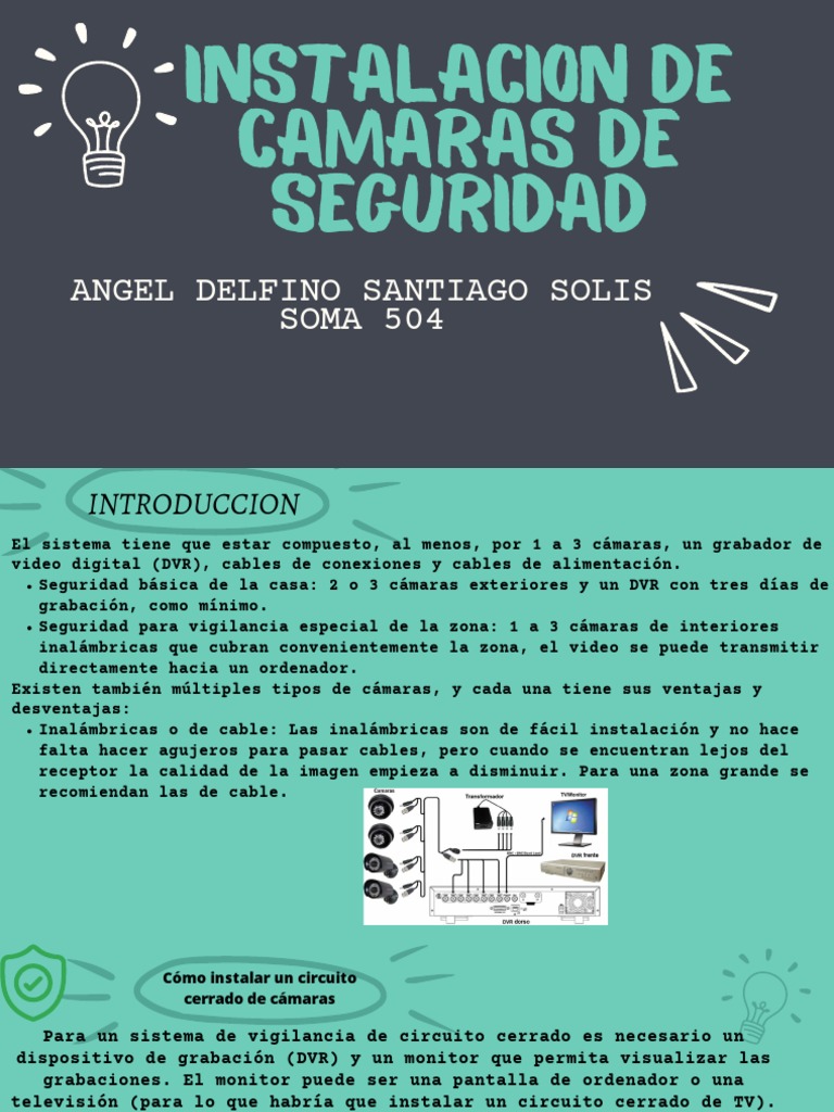 Instalación de Cámaras de Seguridad | PDF | Circuito cerrado de ...