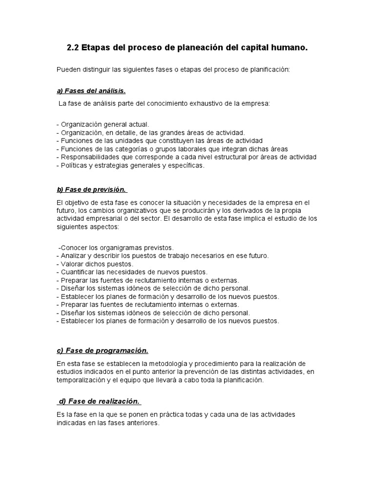 2.2.3 Planes de Desarrollo Del Capital Humano | PDF | Planificación