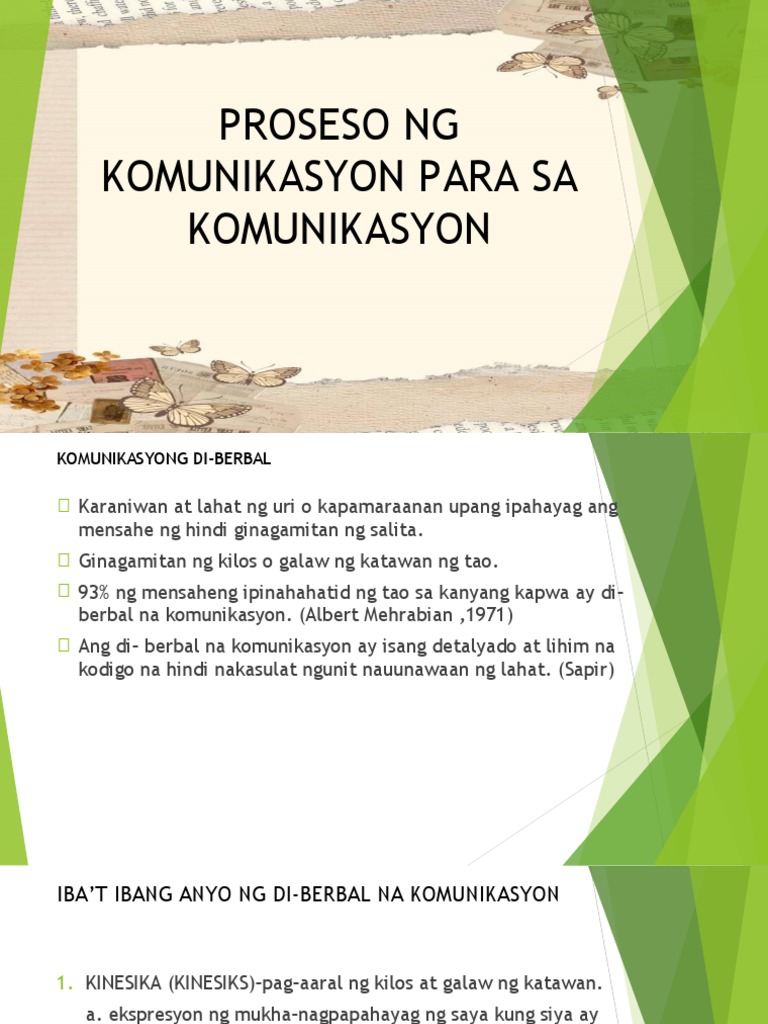 Proseso NG Komunikasyon para Sa Komunikasyon-2 | PDF