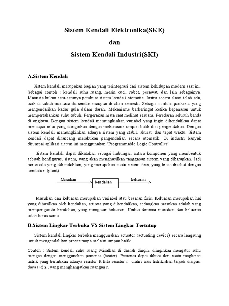 Sistem Kendali Elektronika | PDF