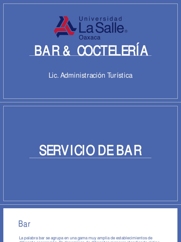 03 Servicio de Barra | PDF