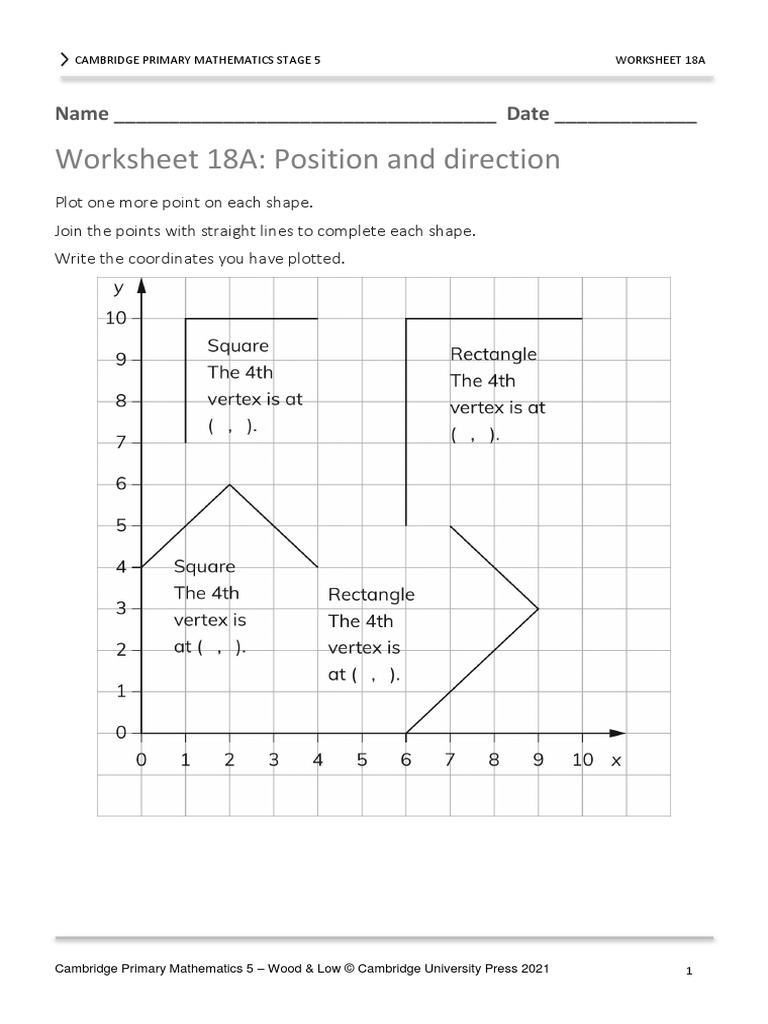 Prim Maths 5 2ed TR Diff Ws 18a | PDF