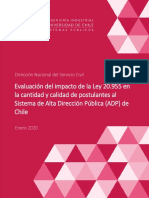 Chile - Servicio Civil - Evaluacion e Impacto de Ley - 20955
